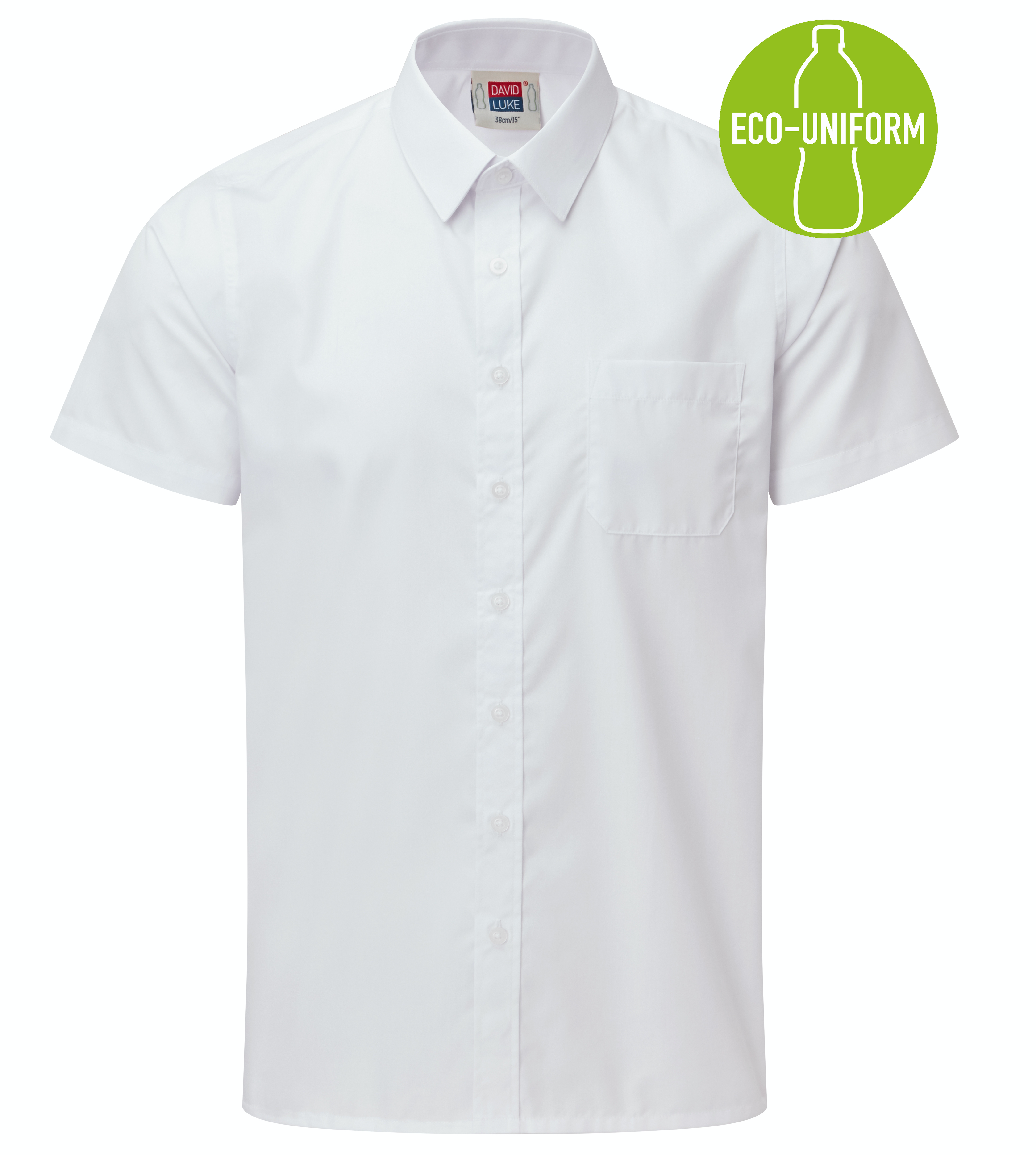 Boys White Short Sleeve School Shirts (2pk) - Image 2