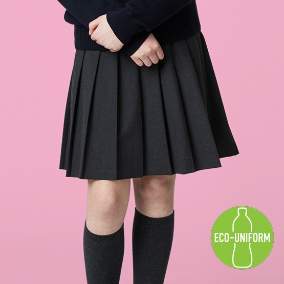 Junior Stitch Down Knife Pleat Eco Skirt
