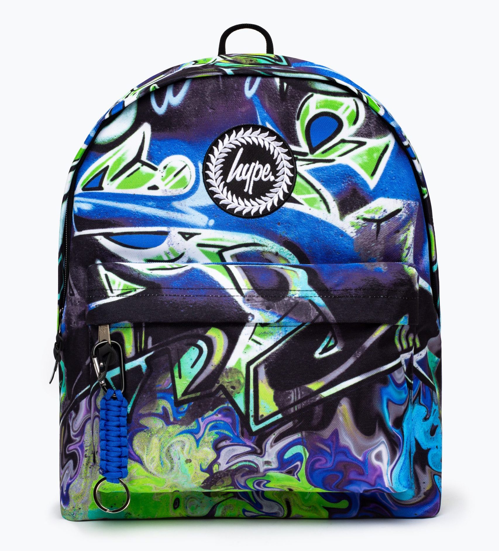 HYPE BLACK & BLUE GRAFFITI BACKPACK - Image 2