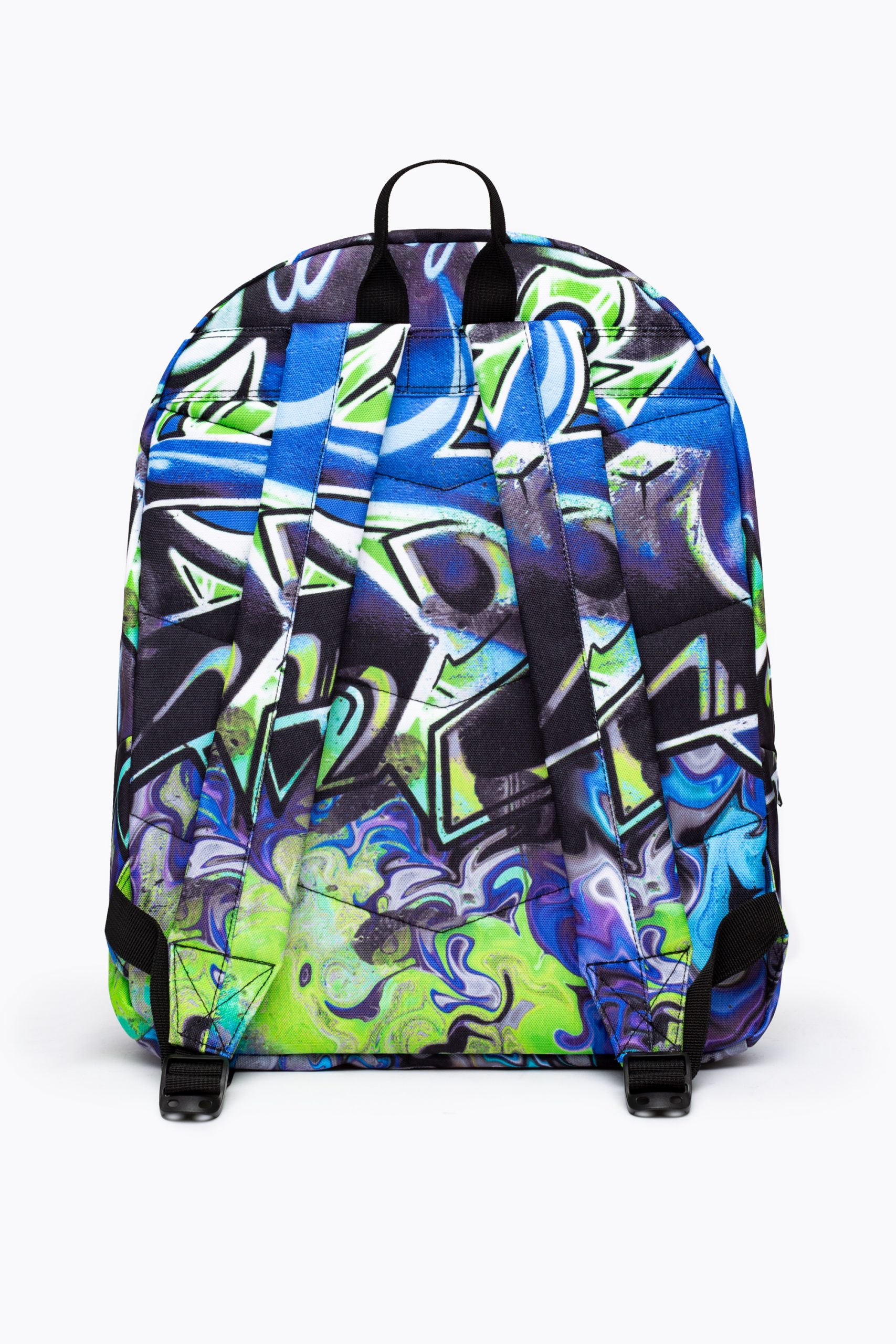 HYPE BLACK & BLUE GRAFFITI BACKPACK - Image 3