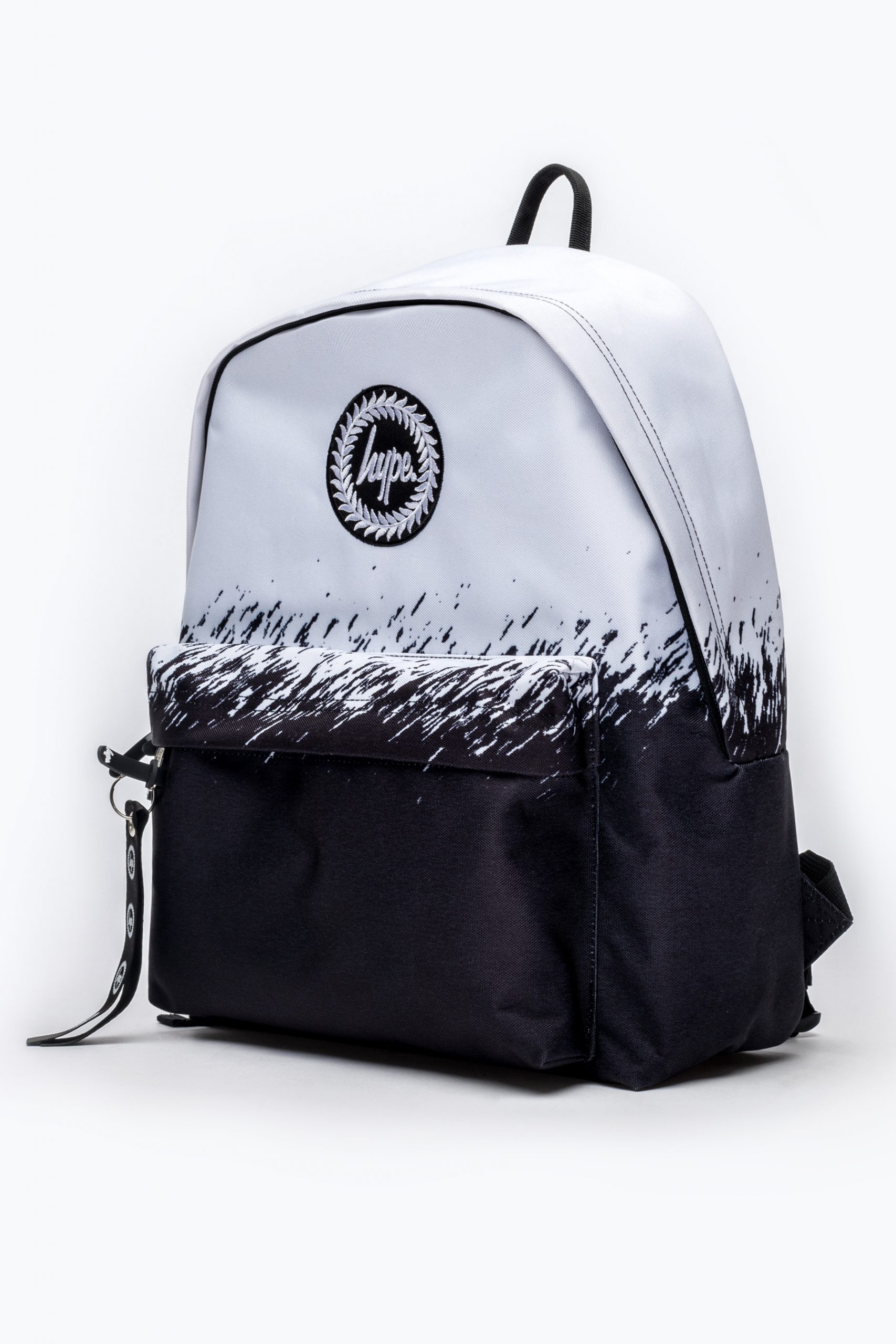 HYPE UNISEX BLACK/WHITE SCRATCH FADE BACKPACK - Image 2