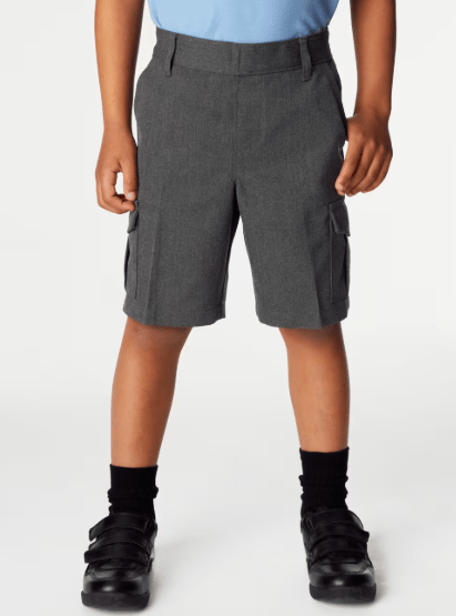 Junior Cargo Grey School Shorts - Image 3