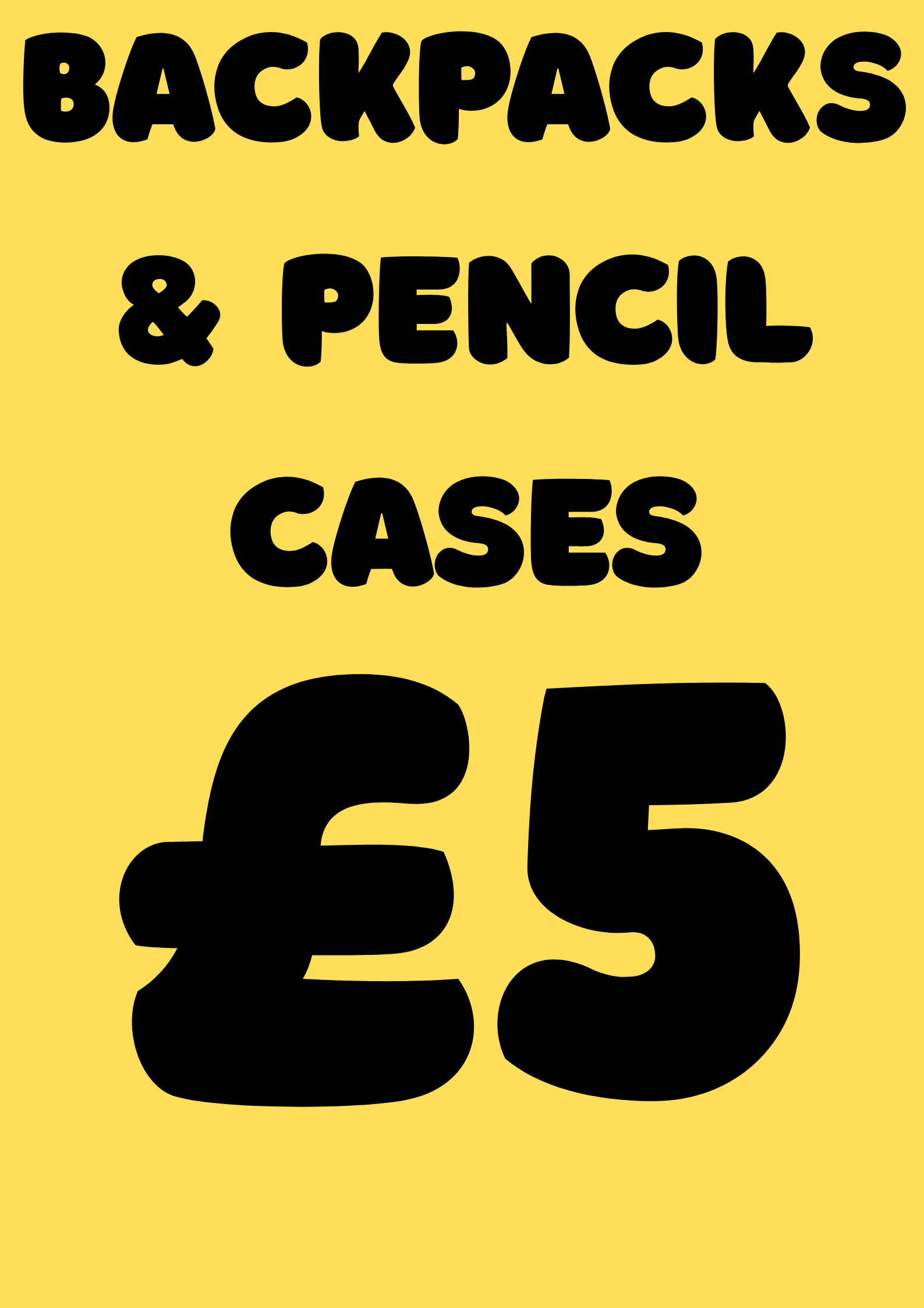 EVERYTHING £5 BACKPACKS