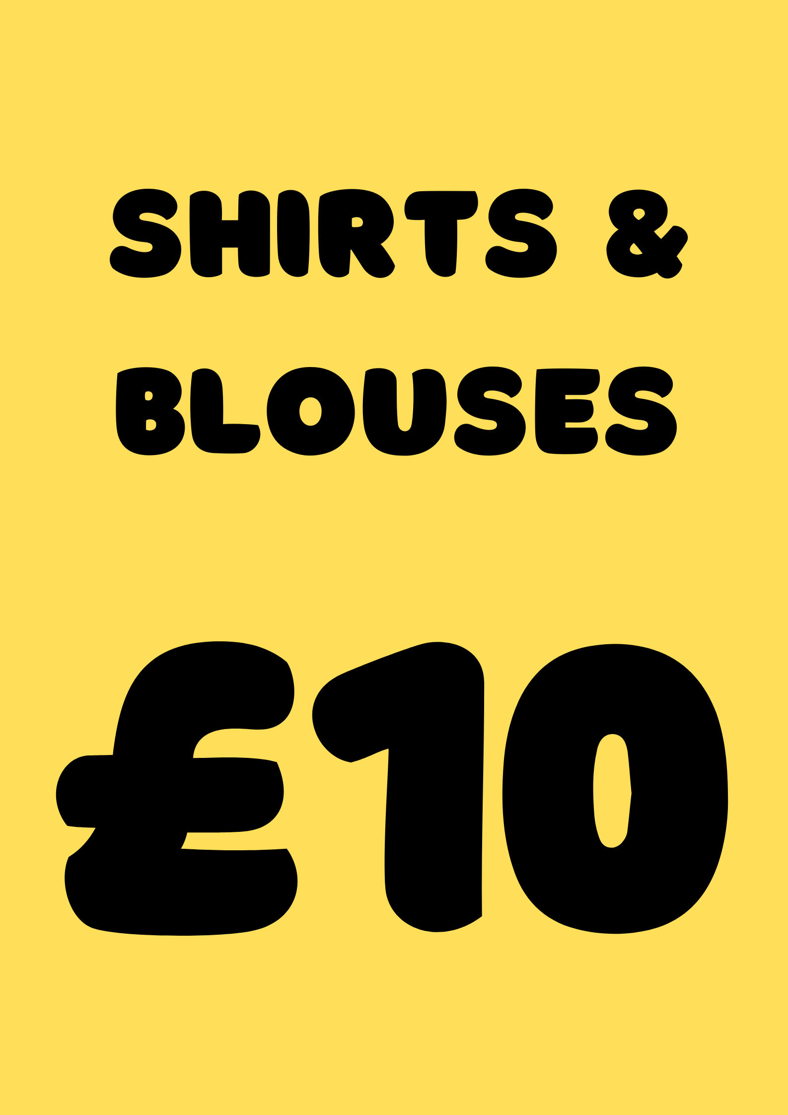 EVERYTHING £10 SHIRTS & BLOUSES